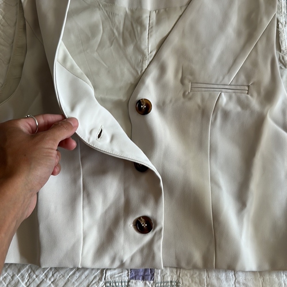 Button Down Vest Blazer - image 5